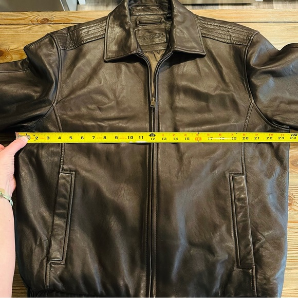 SOLD - DARK BROWN LEATHER BOMBER JACKET COAT - BUTTER SOFT - EUC! - Picture 11 of 16